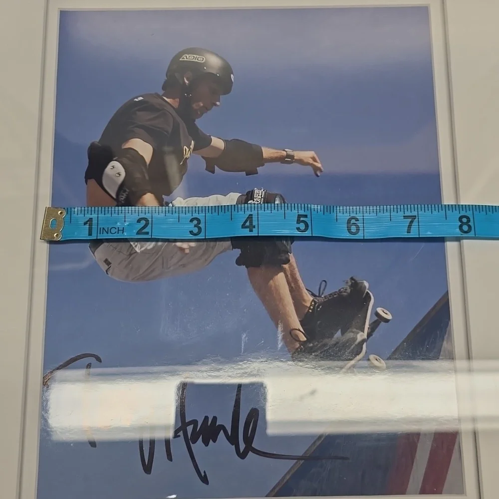 {Tony Hawk} Black Framed Skateboarder Autographed Photo w/COA